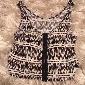 Back and white crop top